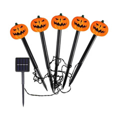 Solar Pumpkin Pathway Lights (Set of 5) product